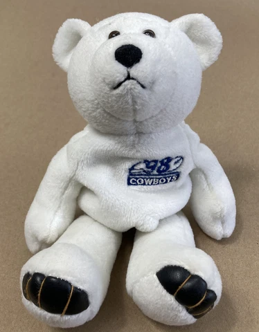 1998 Dallas Cowboys #22 Emmitt Smith  Beanie Bear Limited Treasures White Cover