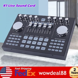 Voice Changer Sound Live Sound Card for Live Streaming Audio Mixer Broadcast - Picture 1 of 11
