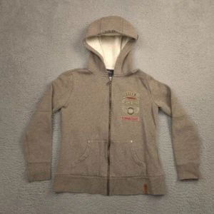 Harley Davidson Hoodie Womens S Brown Sherpa Zip Up Free Spirit Patch - Picture 1 of 14