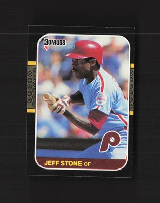 1987 Donruss #309 Jeff Stone Philadelphia Phillies MM - Image 1 of 2