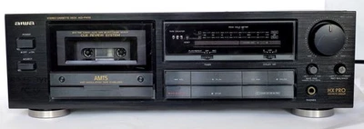 Aiwa AD-F410 Cassette Tape Deck - Nero - Dolby B/C/Hx Pro - Immagine 1 di 4
