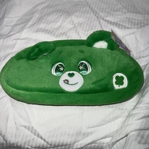 Care Bear Good Luck Bear plush Pencil case 9" x 4.5" School Supply green - Picture 1 of 3