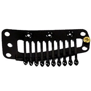 20pcs 10-Teeth Snap-Comb Wig Clips with Rubber for Hair Extension (Black) - Picture 1 of 2