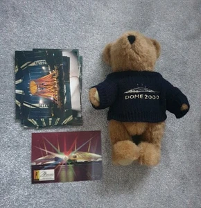 Millennium Dome Experience 2000 London Teddy Bear With Blue Jumper And Extra - Picture 1 of 12