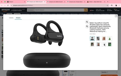 Belkin SoundForm ClearFit Wireless Open-Ear Earbuds, Lightweight Sport Earphones - Image 1 of 4