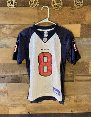 Camiseta de fútbol americano Reebok NFL Houston Texans On Field #8 David Carr juvenil niños mediana Foto 1 de 3
