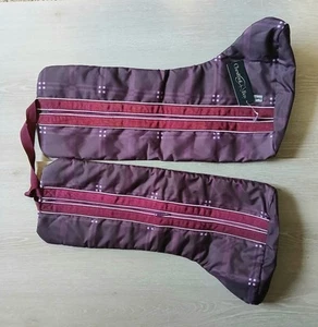 Chestnut Bay Quilted Lined Boot Bag Set NWT Plum Plaid C2 - Picture 1 of 6