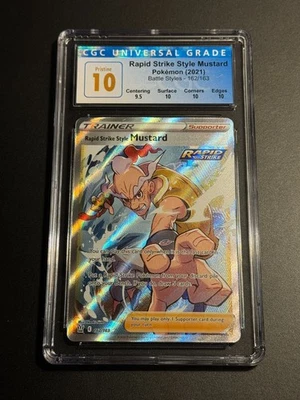 Pokemon Battle Styles UR Rapid Strike Style Mustard 162/163 CGC 10 Pristine - Image 1 of 2