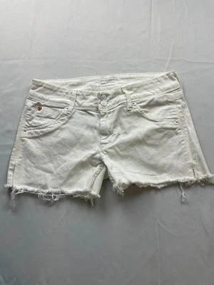 Hudson Cut-off Shorts Womens Size 27 White Denim Cotton Stretch Frayed Hem - Image 1 of 4