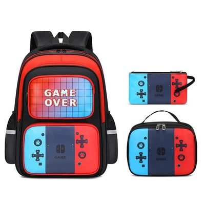 Kids Backpack For Boys, Gamer Boys Backpack with Lunch Box and Pencil Case Fo... - Image 1 of 4