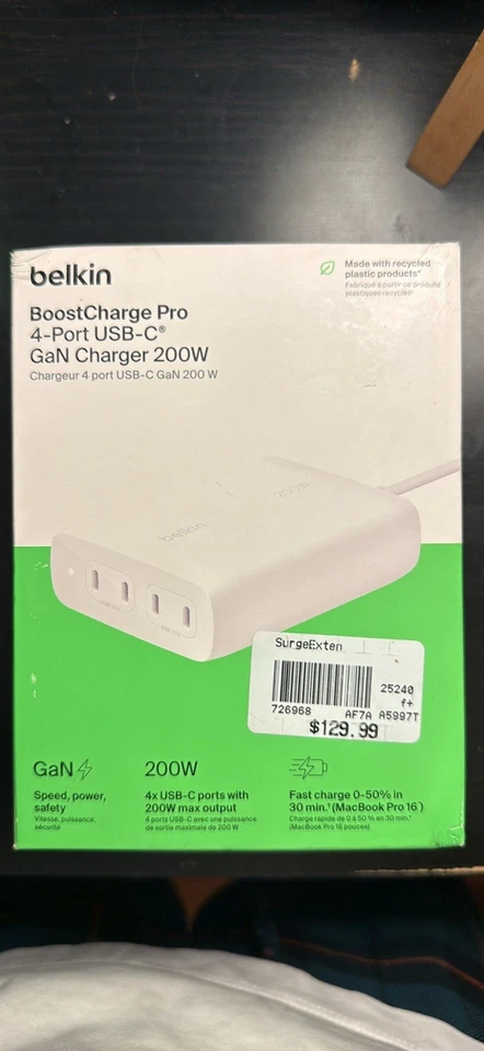 Belkin BoostCharge Pro Gan 4-Port Charger with USB-C Power Delivery - Image 1 of 3