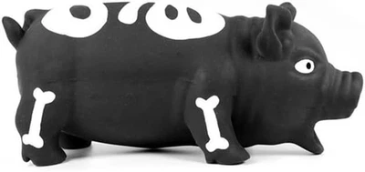 - Gioco per Cani in Lattice Con Squeaker Horror Maiale Scheletro – Giocattolo In - Immagine 1 di 4