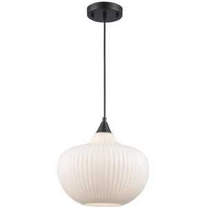 Trans Globe Lighting 16181-BK Aristo Pendant Black - Picture 1 of 5