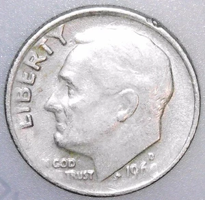 Mint Error! 1969 D Roosevelt Dime - Struck thru Gease OBV & REV - FS-501 ? - Picture 1 of 2