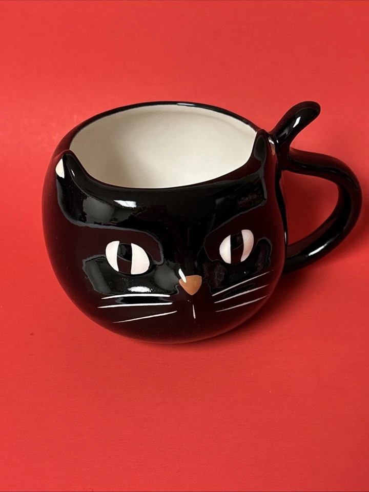 Target Hyde and EEK Cat Mug Stoneware 2024 Black Halloween 15.5oz Figural