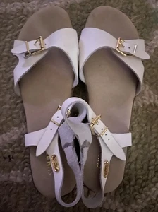 Sandalias planas GH Bass & Co Sunjuns JOANNE con tiras cuero nobuck tostado talla 8,5 ¡USADAS EN EXCELENTE ESTADO! - Imagen 1 de 3