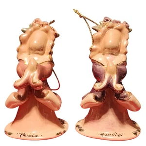 Heather Goldmine Angel Peace Family Figurine Ornament Set of 2 - Picture 1 of 4