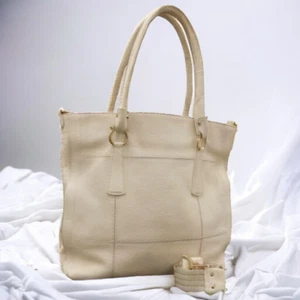 Salvatore Ferragamo Women's Leather 2way Tote Bag Cream Shoulder Good condition - Picture 1 of 9