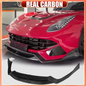 For Ferrari F12 Berlinetta 2012-17 REAL CARBON Front Bumper Lip Spoiler BODYKIT - Picture 1 of 17