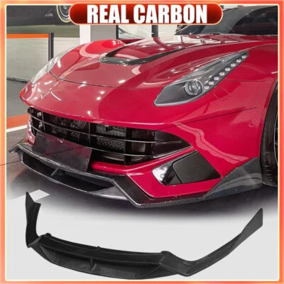 KIT DE CARROCERIA para Ferrari F12 Berlinetta 2012-17 CARBONO REAL para-choque dianteiro spoiler labial - Imagem 1 de 4