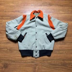 Vtg Vance Hall Sporting Goods Varsity Letterman Jacket 70s 60s UT Orange USA - Picture 1 of 24