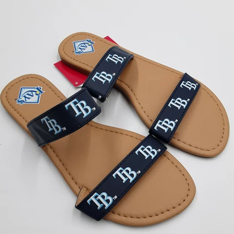 Tampa Bay Rays Womens Double Strap Sandals Size 5/6 Cover