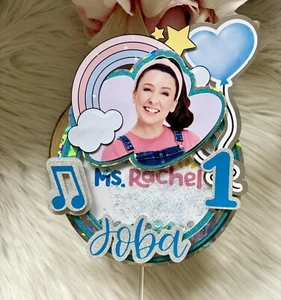 Personalisierter blauer Frau Rachel 3D Shaker Kuchen Topper Party Deko Geschenk - Bild 1 von 2