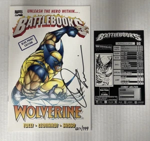 Battlebooks Wolverine Blue Print Edition 1 Marvel 1998 Firmado Billy Tucci - Imagen 1 de 2