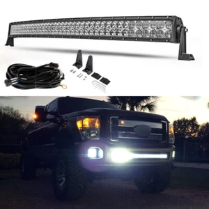 AUXBEAM 42inch Curved LED Light Bar Driving Lamps Kit For Ford F-150/SVT Raptor - Picture 1 of 12