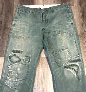Pantalones Aztecas De Colección Ralph Lauren Polo Voyager Deportista Verde Militar Retazos - Imagen 1 de 18