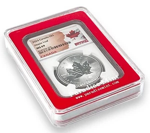 2024 Canada 1oz Silver Maple Leaf NGC MS69 - Flag Label w/Red Case - Picture 1 of 3