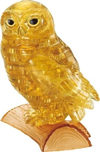 3D Crystal Puzzle 42 Piece Crystal Puzzle Owl Gold, BEVERLY - Picture 1 of 4