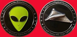 2" Diversión y Juegos con Tecnología Alienígena USAF Área 51 CIA DIA Challenge Coin 21 - Imagen 1 de 3