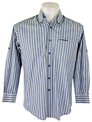 DUNLOP MOTORSPORT Mens Grey L/S EVENING SHIRT Stretch Relaxed- S - 42" - RRP £79 - Imagem 1 de 4
