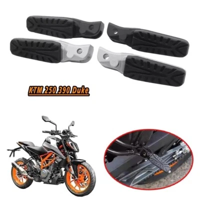 Fit For KTM Duke250 Duke390 RC390 2018-2024 Front/Rear Passenger Footrests black - Image 1 of 4