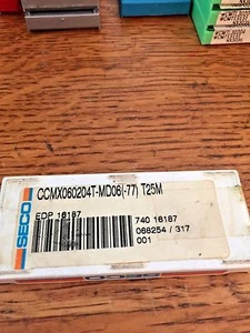 INSERTOS DE CARBURO SECO CANTIDAD 10 CCMX060204T MD06 (-77) T25M - Imagen 1 de 2
