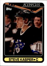 Steve Kasper Signed Autographed 90/91 Topps card Los Angeles Kings