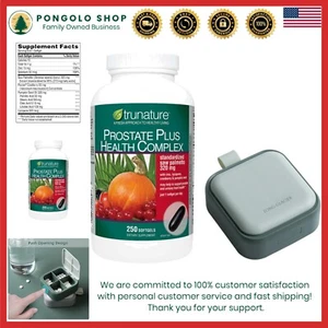 Prostate Health Complex 250 Softgels & Cute Pill Organizer BPA-Free Portable - Picture 1 of 7