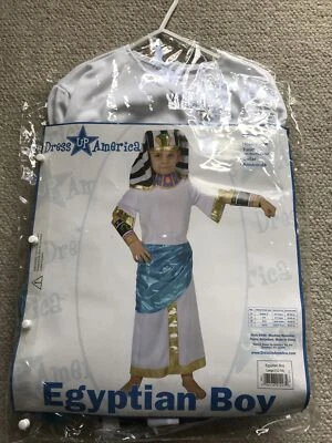 NIÑO EGIPCIO ~ Viste a América ~ Disfraz Completo Halloween Tocado Túnica Nuevo en Paquete Foto 1 de 4