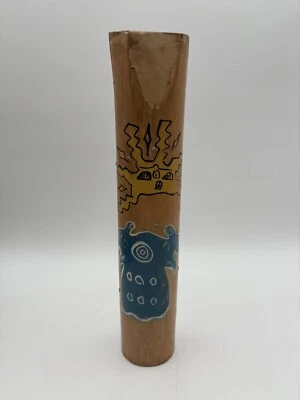 Vintage Hand Painted Bamboo 12” Rain Stick  - Image 1 of 4