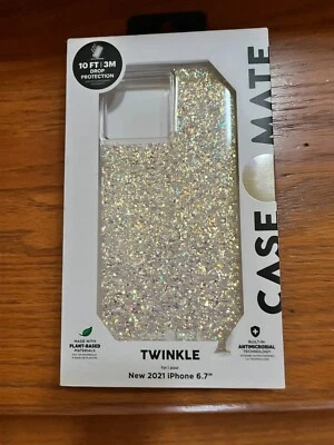 Nueva Funda 2021 Apple iPhone 6.7-Mate Twinkle Stardust Estuche Brillante 10' Caída Foto 1 de 4