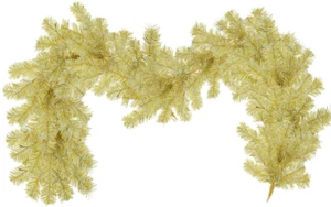 6FT Gold & Silver Christmas Garland Tinsel Brush 16in Width Holiday Decorations - Picture 1 of 3
