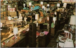 Postal publicitaria de Conneaut Lake, Ohio ""EL GRANERO DE VENTA"" interior de tienda/1978 - Imagen 1 de 2