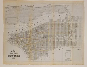 Attractive antique Map of the City of New York 1853 Valentine pre-Central Park - Picture 1 of 24
