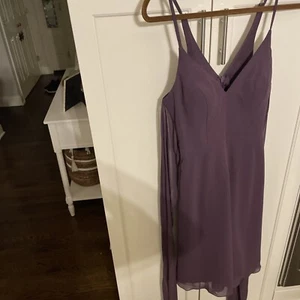 Azazie plum dress with organza back bow size 0 - Picture 1 of 13