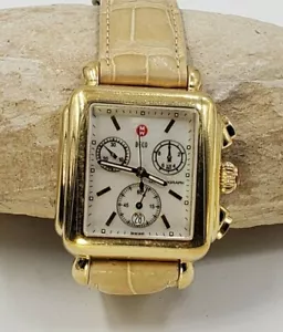 Reloj Michele Signature Deco esfera cronógrafo sin diamante para damas acero St - Imagen 1 de 7