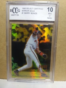 1995 Select Certified Mirror Gold #1 Barry Bonds BCCG 10 Mint S.F. Giants