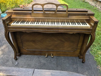 Custom carved Spinet Piano French Provincial Hardman Peck New York 1930s - Image 1 of 4