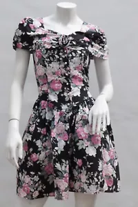 Mini Vestido Vintage Años 90 Estampado Floral Cottagecore Romántico Boho Retro - Imagen 1 de 12