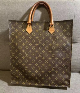 Louis Vuitton Sac Plat Tote Brown Leather - Picture 1 of 16